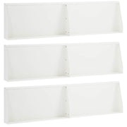 Keerwand 6 st 80x12x30 cm staal wit