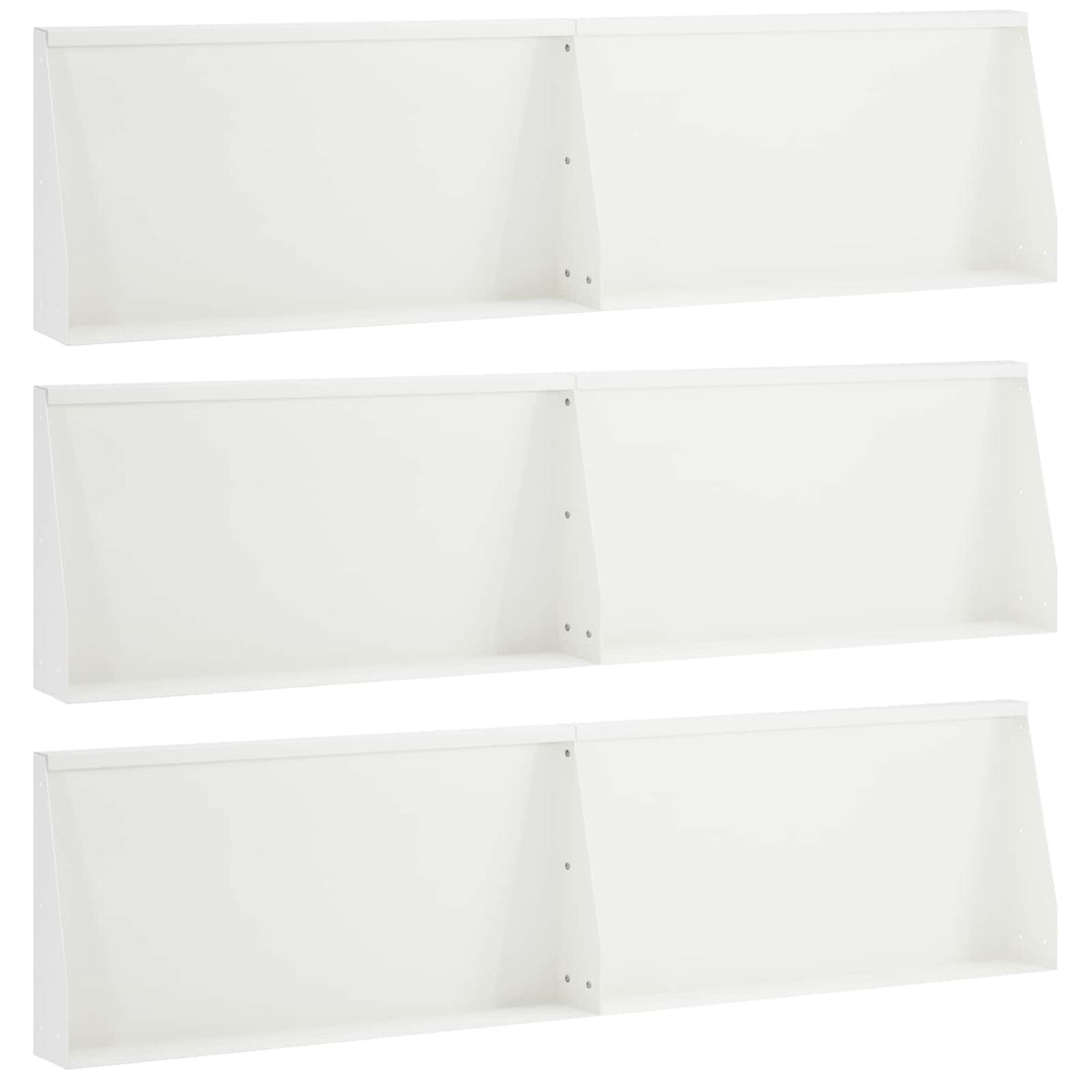 Keerwand 6 st 80 x 12 x 30 cm Staal Wit