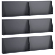 Keerwand 6 st 80 x 12 x 30 cm Staal Antraciet