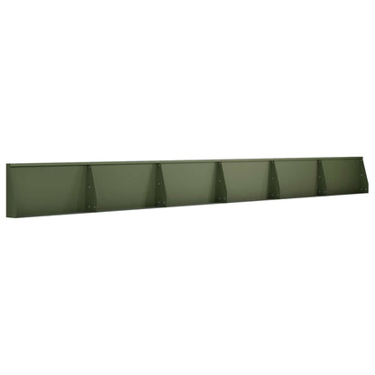 Keerwand 6 st 80 x 12 x 30 cm Staal Olijfgroen