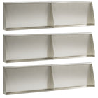 Keerwand 6 st 80x12x30 cm roestvrij staal