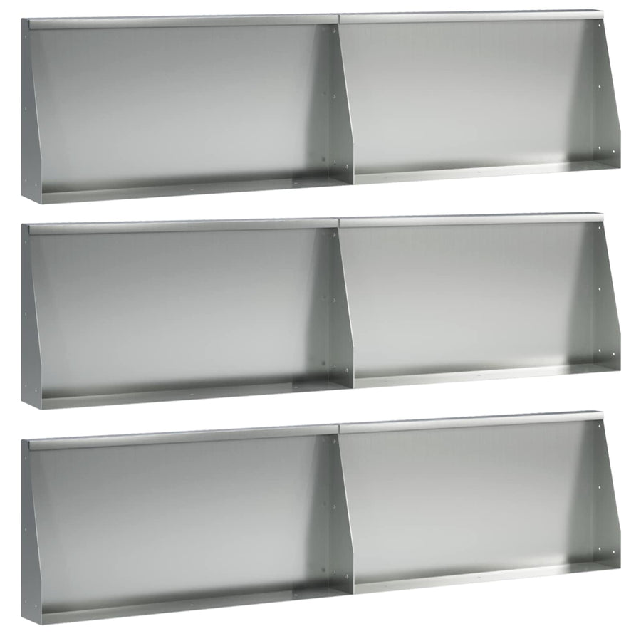 Keerwand 6 st 80 x 12 x 30 cm Gegalvaniseerd staal zilver