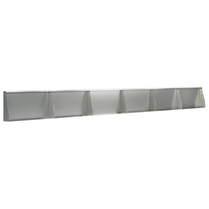 Keerwand 6 st 80 x 12 x 30 cm Gegalvaniseerd staal zilver