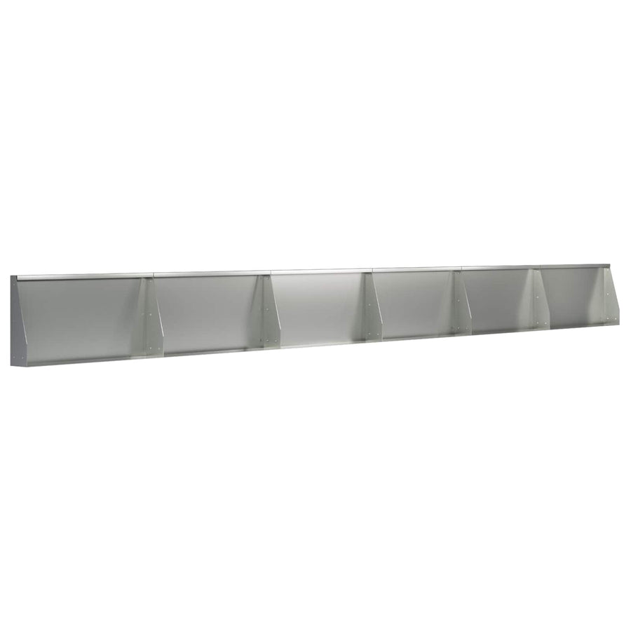 Keerwand 6 st 80 x 12 x 30 cm Gegalvaniseerd staal zilver
