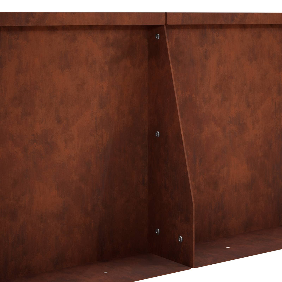 Keerwand 6 st 80 x 12 x 30 cm weervast staal Roestkleurig