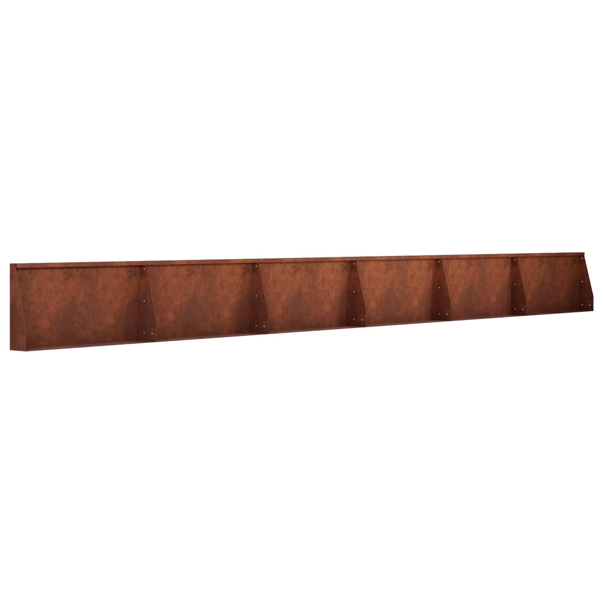 Keerwand 6 st 80 x 12 x 30 cm weervast staal Roestkleurig