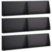 Keerwand 6 st 80x12x40 cm staal zwart