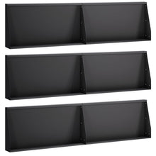 Keerwand 6 st 80 x 12 x 40 cm Staal Zwart