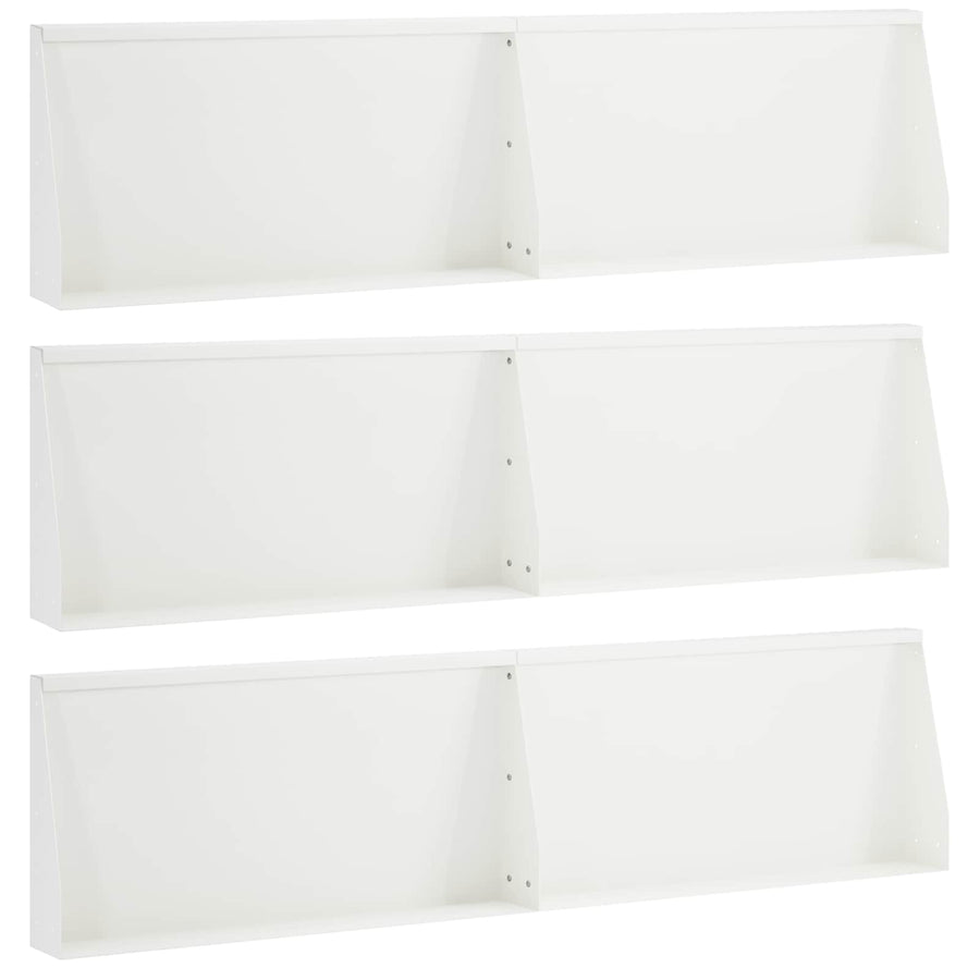 Keerwand 6 st 80 x 12 x 40 cm Staal Wit