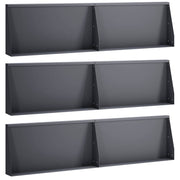 Keerwand 80x40 cm staal antraciet 6 stuks