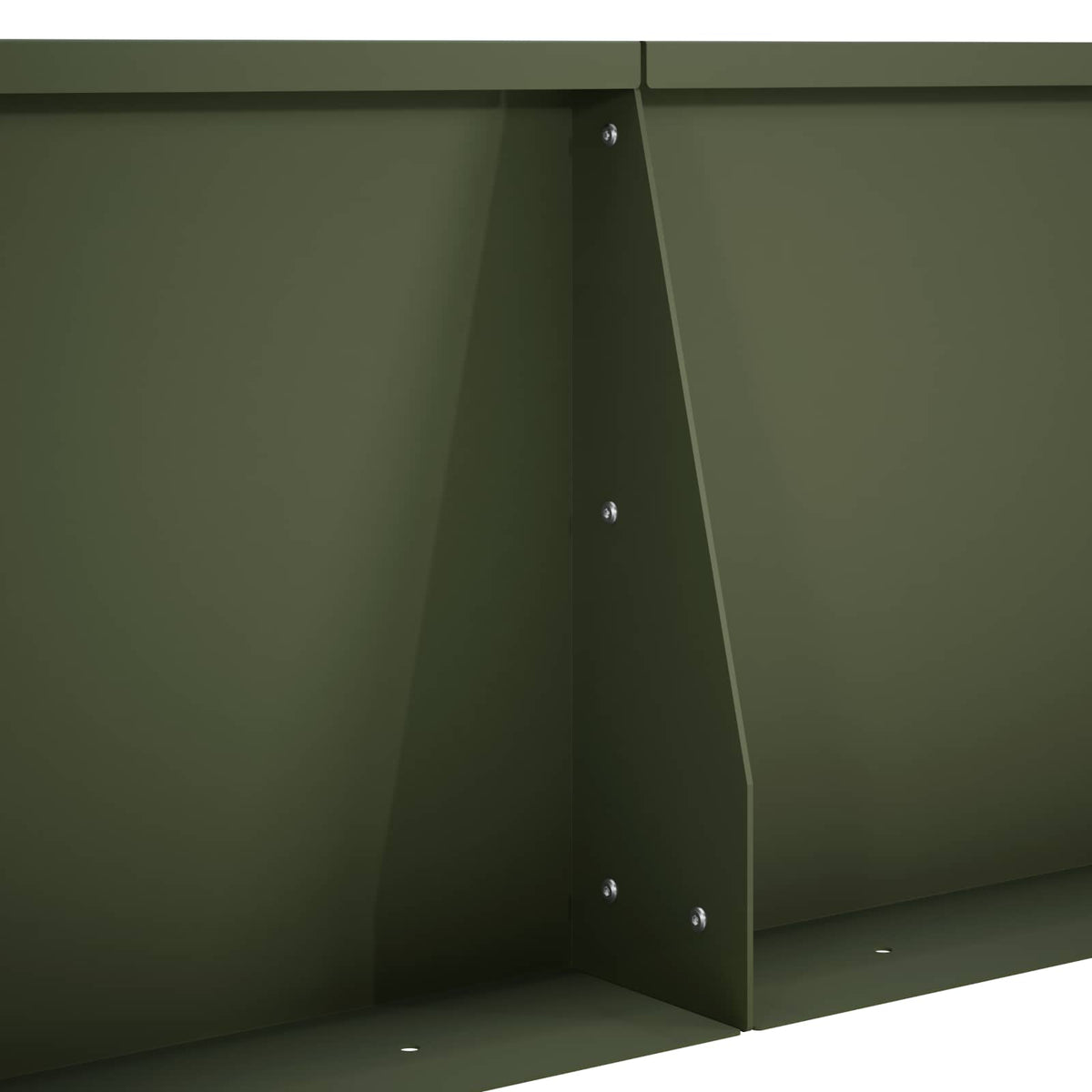 Keerwand 6 st 80 x 12 x 40 cm Staal Olijfgroen