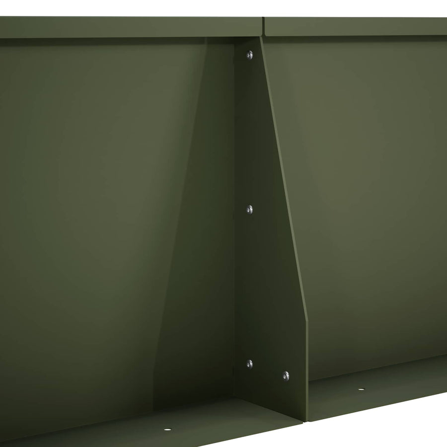 Keerwand 6 st 80 x 12 x 40 cm Staal Olijfgroen