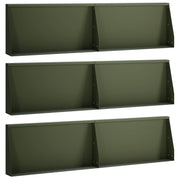 Keerwand 80x40x12 cm staal olijfgroen 6 stuks