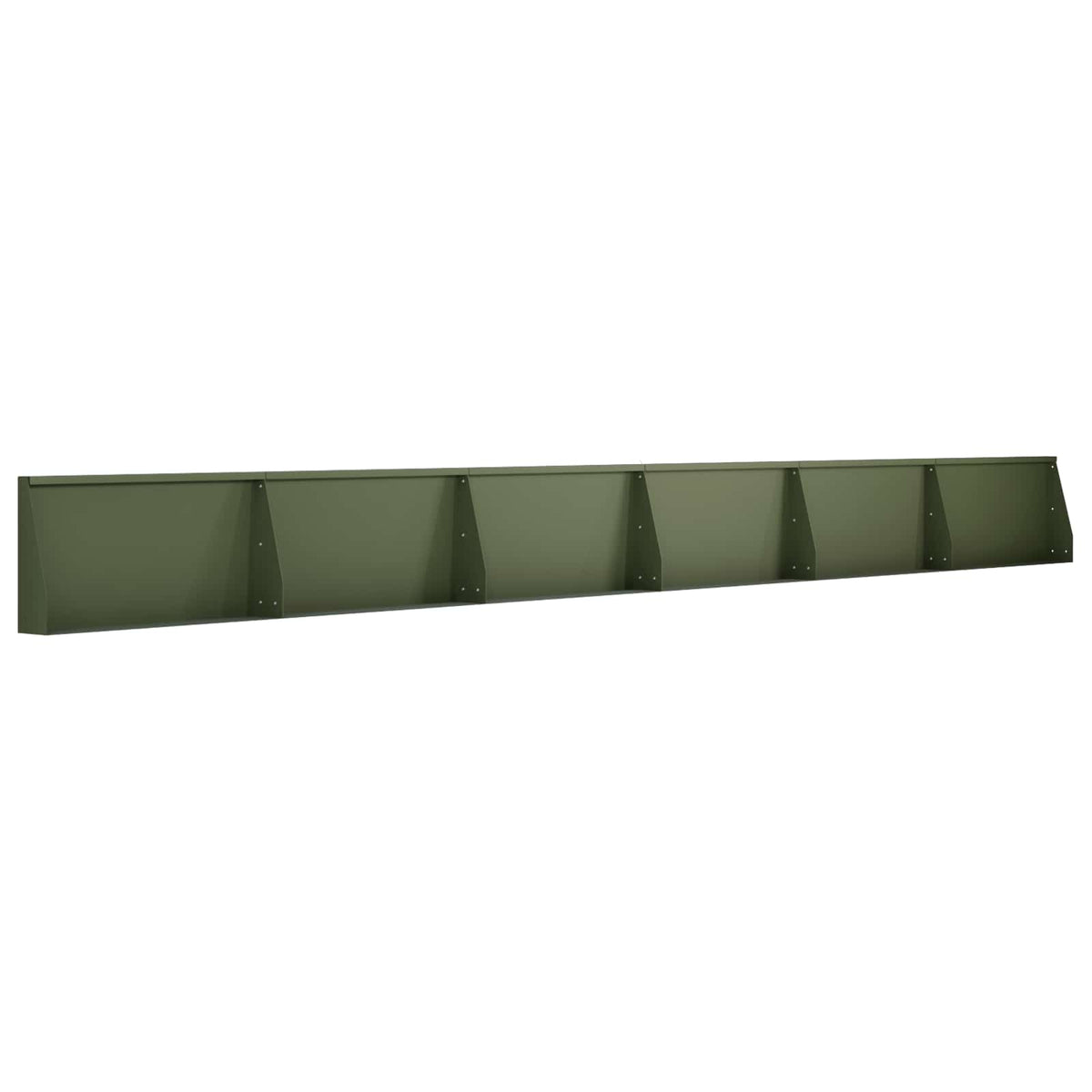 Keerwand 6 st 80 x 12 x 40 cm Staal Olijfgroen