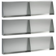 Keerwand 6 st 80x12x40 cm gegalvaniseerd staal zilver