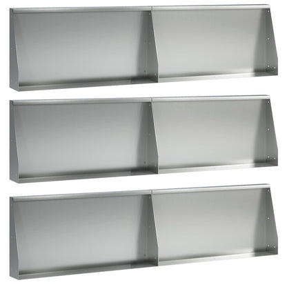 Keerwand 6 st 80 x 12 x 40 cm Gegalvaniseerd staal zilver