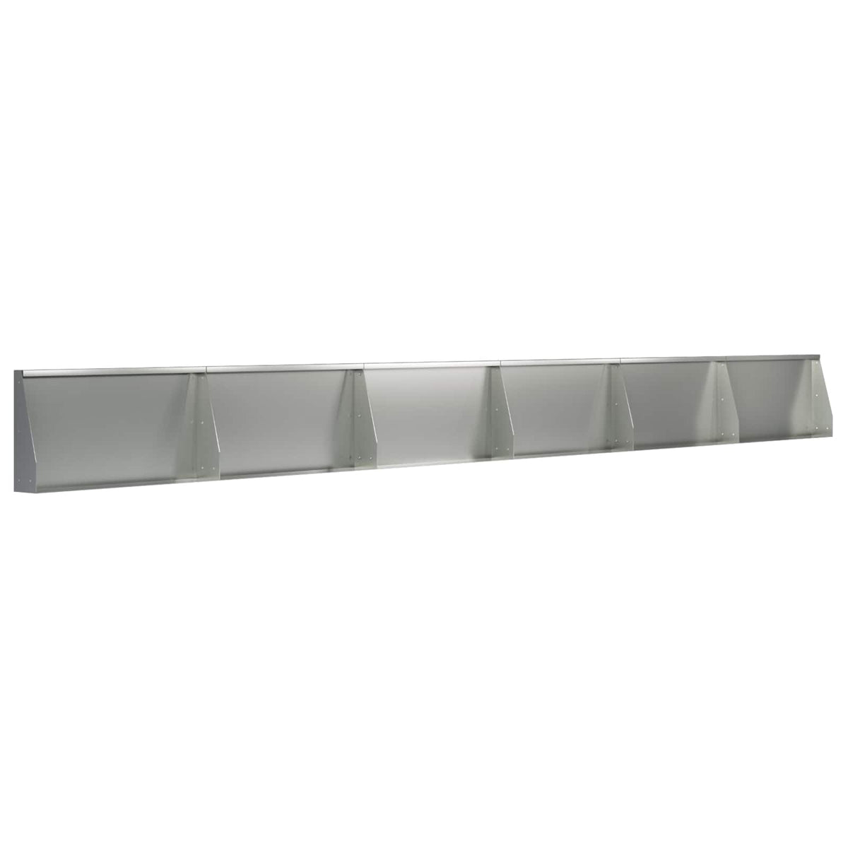 Keerwand 6 st 80 x 12 x 40 cm Gegalvaniseerd staal zilver