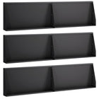 Keerwand staal 80x12x50 cm zwart 6 stuks