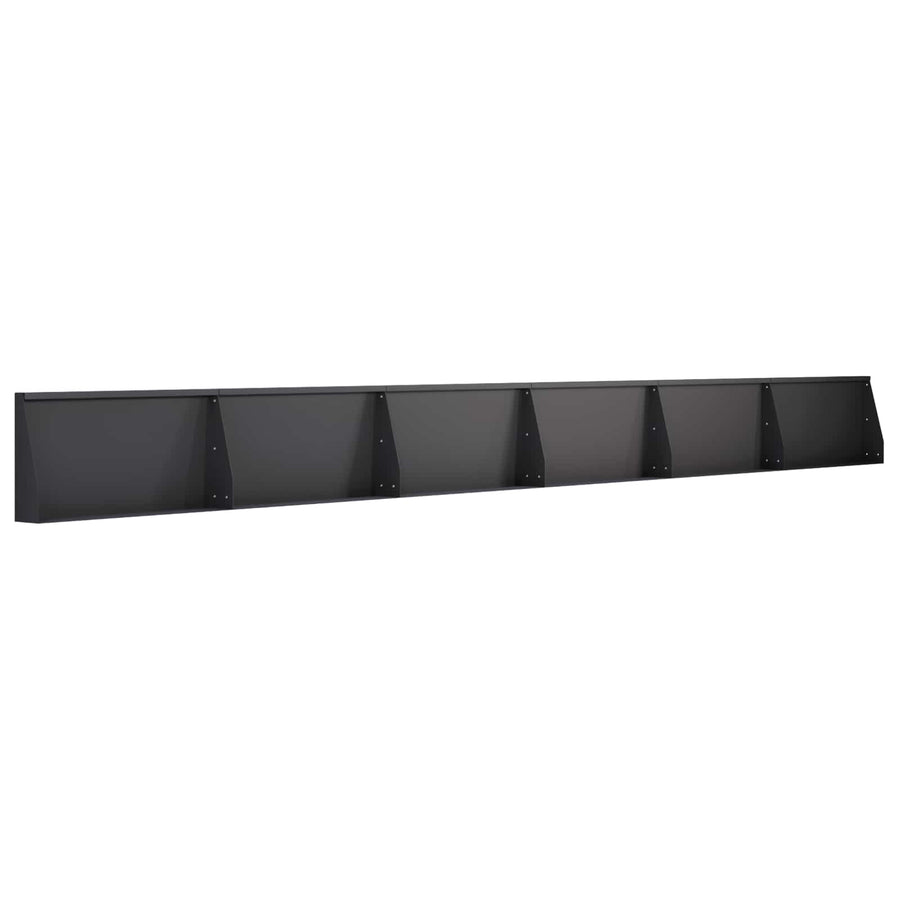 Keerwand 6 st 80 x 12 x 50 cm Staal Zwart