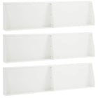 Keerwand 6 st 80x12x50 cm staal wit