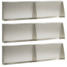 Keerwand 6 st 80 x 12 x 50 cm Roestvrij staal zilver