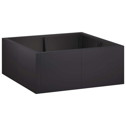 Retentiewall 4 st 100 x 100 x 30 cm Staal Zwart