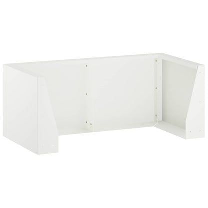 Retentiewall 4 st 100 x 100 x 30 cm Staal Wit