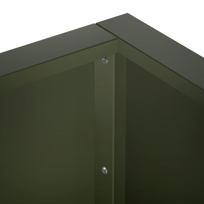 Retentiewall 4 st 100 x 100 x 30 cm Staal Olijfgroen