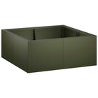 Retentiewall 4 st 100x100x30 cm staal olijfgroen