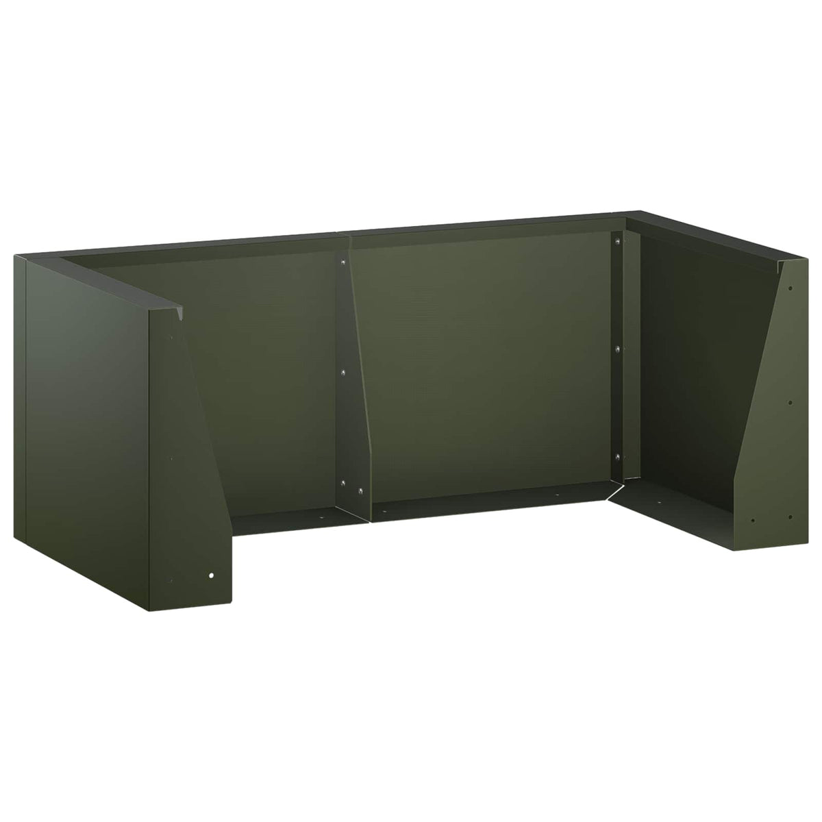 Retentiewall 4 st 100 x 100 x 30 cm Staal Olijfgroen