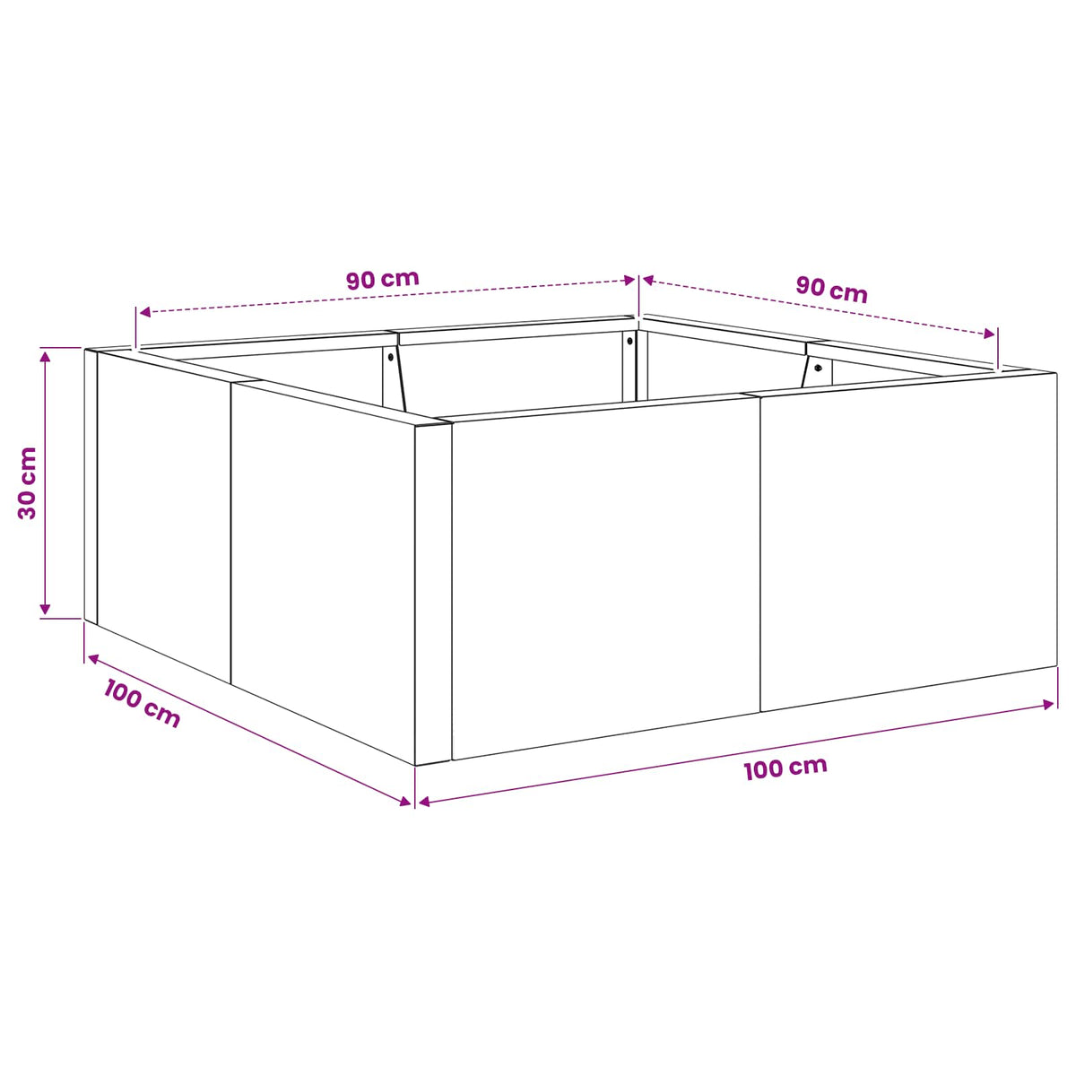 Retentiewall 4 st 100 x 100 x 30 cm Staal Olijfgroen