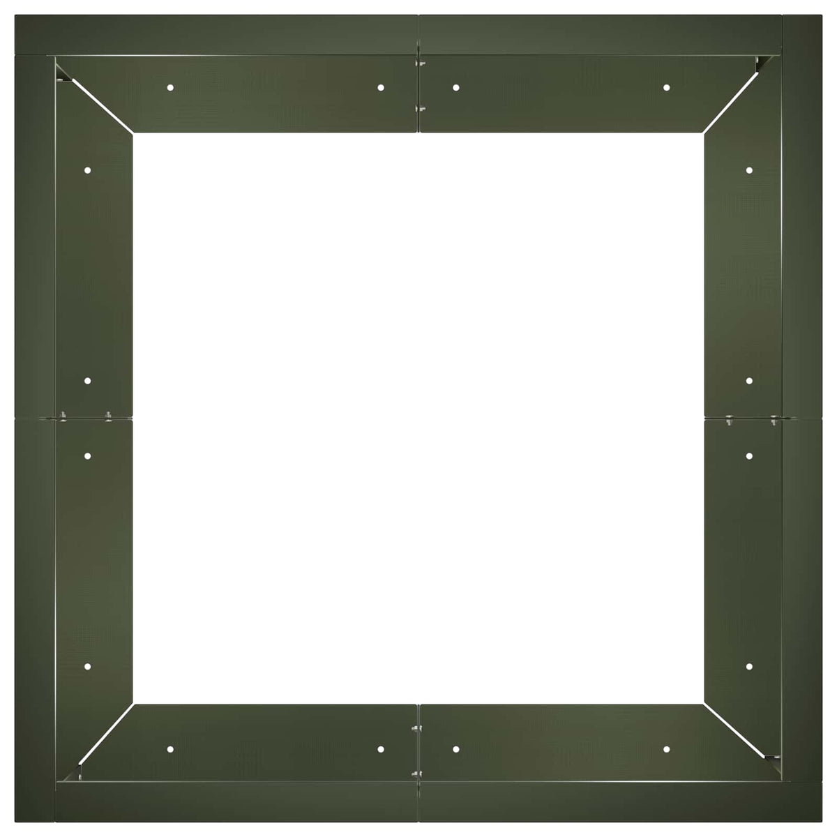 Retentiewall 4 st 100 x 100 x 30 cm Staal Olijfgroen