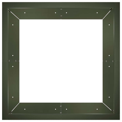 Retentiewall 4 st 100 x 100 x 30 cm Staal Olijfgroen
