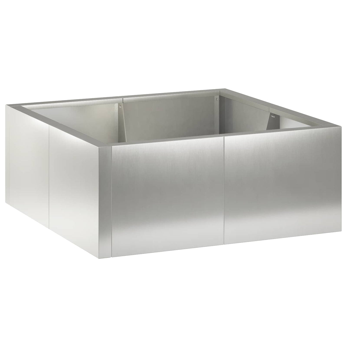 Retentiewall 4 st 100 x 100 x 30 cm Roestvrij staal zilver