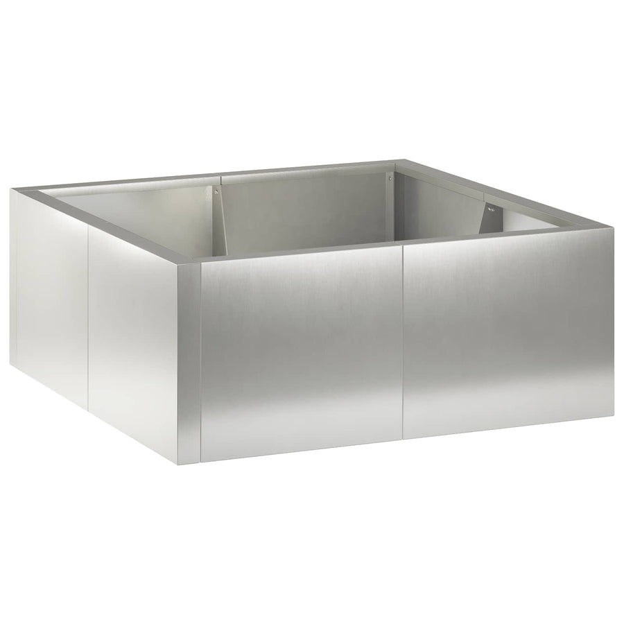 Retentiewall 4 st 100 x 100 x 30 cm Roestvrij staal zilver