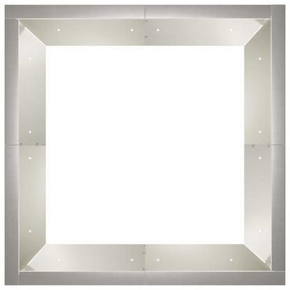 Retentiewall 4 st 100 x 100 x 30 cm Roestvrij staal zilver