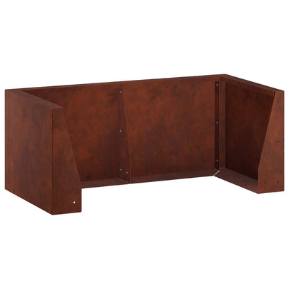 Retentiewall 4 st 100 x 100 x 30 cm Gegalvaniseerd staal zilver