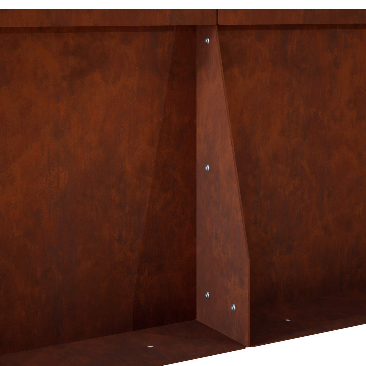 Retentiewall 4 st 100 x 100 x 30 cm weervast staal Roestkleurig
