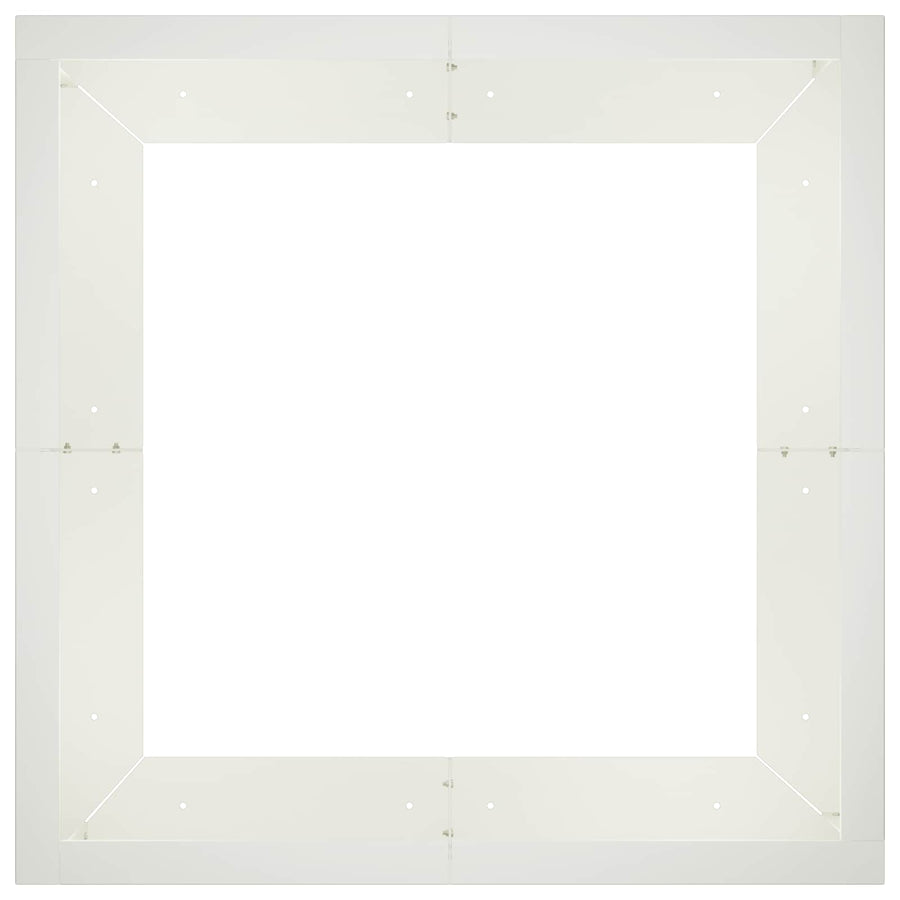 Retentiewall 4 st 100 x 100 x 40 cm Staal Wit