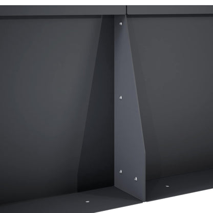 Retentiewall 4 st 100 x 100 x 40 cm Staal Antraciet