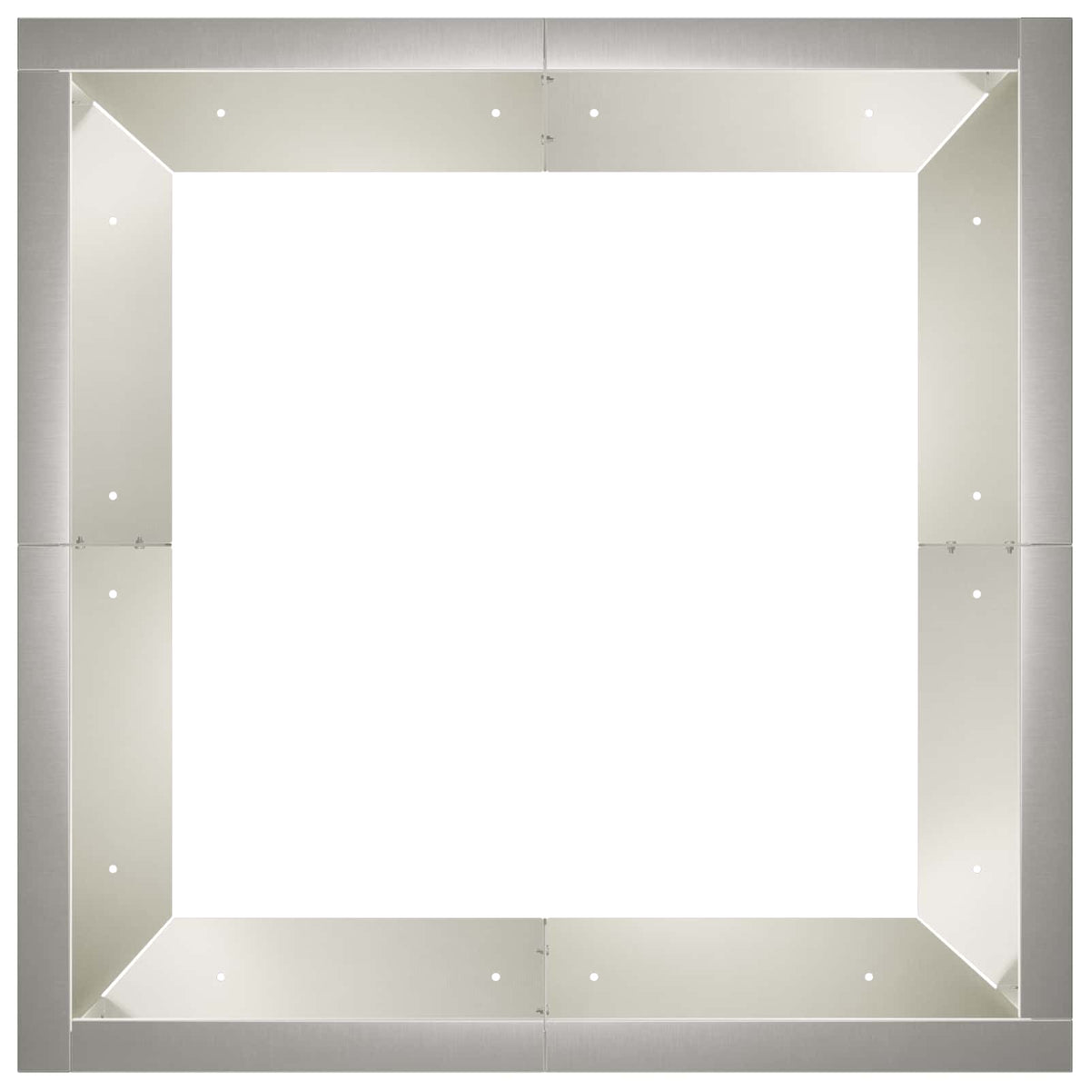 Retentiewall 4 st 100 x 100 x 40 cm Roestvrij staal zilver