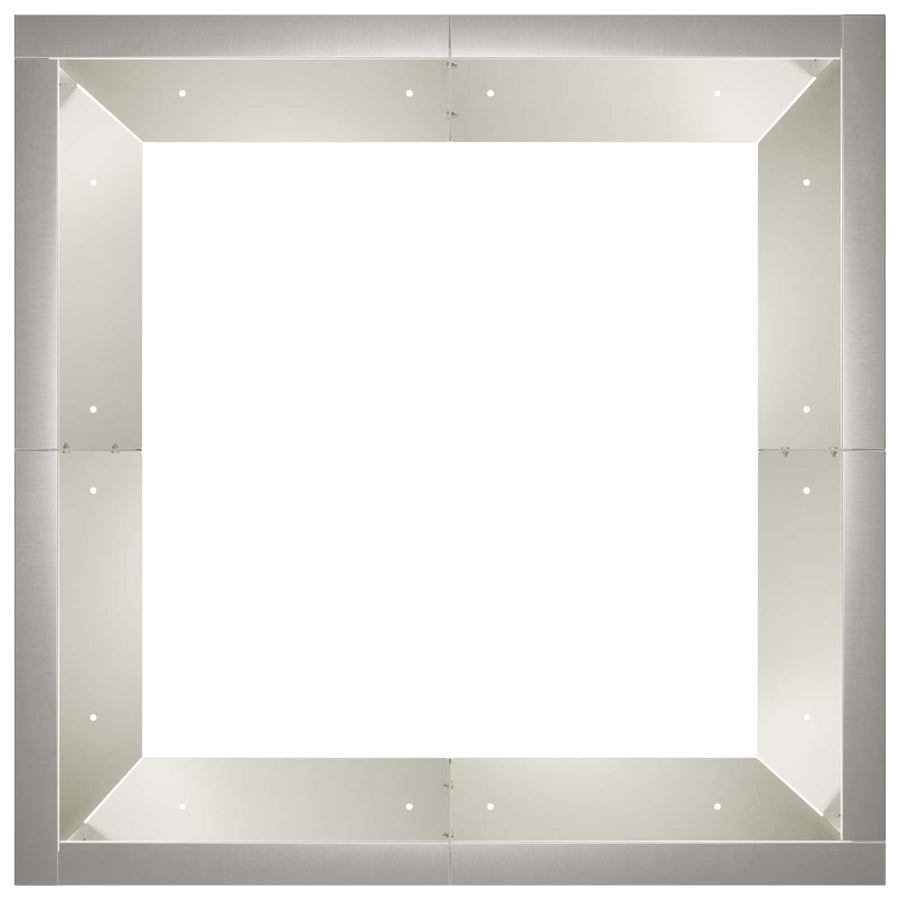 Retentiewall 4 st 100 x 100 x 40 cm Roestvrij staal zilver
