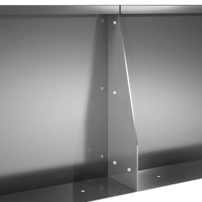 Retentiewall 4 st 100 x 100 x 40 cm Gegalvaniseerd staal zilver