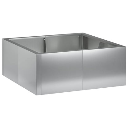 Retentiewall 4 st 100 x 100 x 40 cm Gegalvaniseerd staal zilver