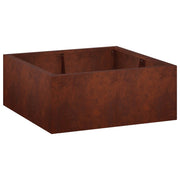 Keerwand 100x100x40 cm weervast staal roestkleurig