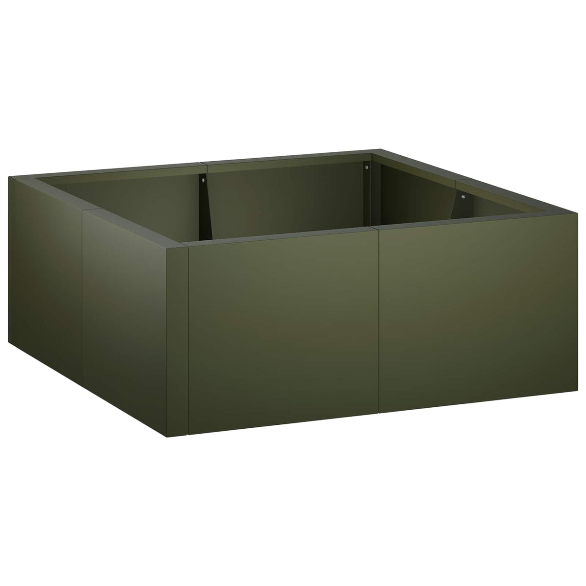 Retentiewall 4 st 100 x 100 x 50 cm Staal Olijfgroen