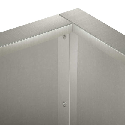 Retentiewall 4 st 100 x 100 x 50 cm Roestvrij staal zilver