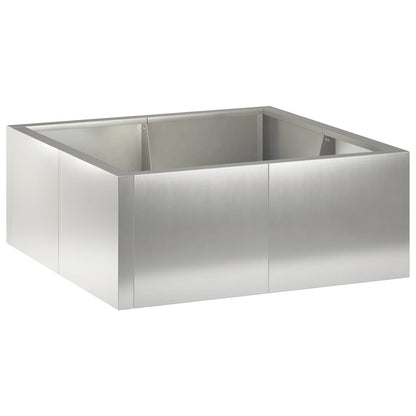 Retentiewall 4 st 100 x 100 x 50 cm Roestvrij staal zilver