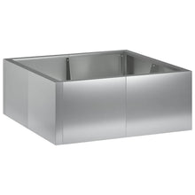Retentiewall 4 st 100 x 100 x 50 cm Gegalvaniseerd staal zilver