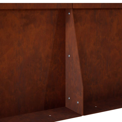Retentiewall 4 st 100 x 100 x 50 cm weervast staal Roestkleurig
